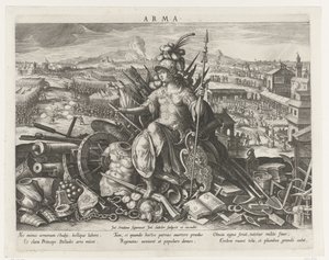 Minerva als patrones van de krijgskunst