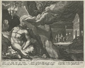 Nacht De vier delen van de dag door Johann Sadeler (I)