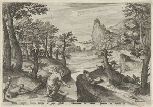 Narcissus door Johann Sadeler (I)