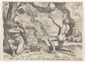 Offer van Kain en Abel door Johann Sadeler (I)
