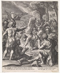 Paulus op Malta door Johann Sadeler (I)