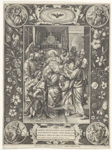 Sterfbed van Maria door Johann Sadeler (I)