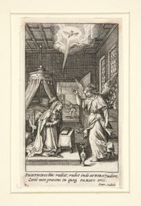 De annunciatie door Johann Sadeler I