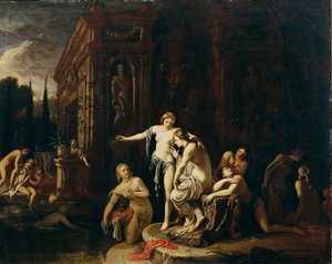 Diana en Kallisto in het Bad door Johann Spillenberger