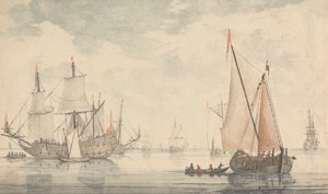 Kastelen, Ruïnes en Zeegezichten - Zes Gekleurde Gravures