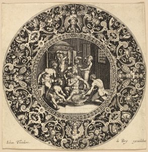 Bad van Sardanapalus door Johann Theodor de Bry