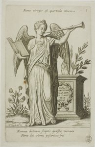 Roem, plaat 1 uit Parnassus Biceps door Johann Theodor de Bry