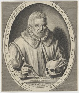 Portret van Theodor de Bry 1528-1598, ca. 1597