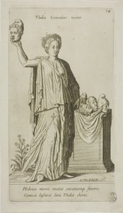 Thalia, Muze van de Komedie, plaat 14 van Parnassus Biceps