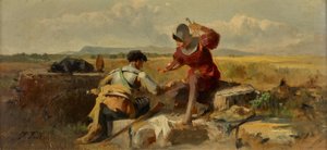 Twee ridders dobbelen