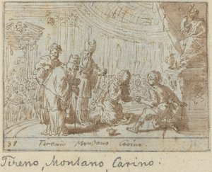 Tirenio, Montano en Carino door Johann Wilhelm Baur