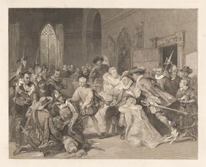 Aanslag van Jean de Jauregui op prins Willem I, 18 maart 1852 door Johann Wilhelm Kaiser (I)