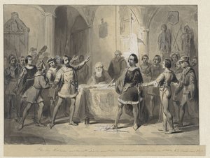 Hertog Willem verbindt zich met de Hollandse edelen en steden