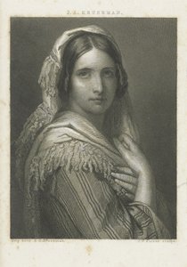 Portret van een onbekende vrouw door Johann Wilhelm Kaiser (I)