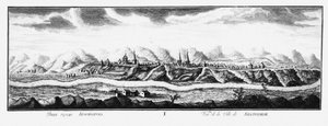 Uitzicht op Krasnoyarsk, ca. 1735