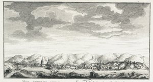 Uitzicht op het fort van Udinskoye, ca. 1735