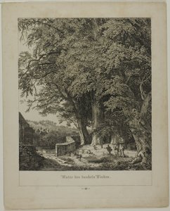 Onder de lommerrijke lindeboom door Johann Wilhelm Schirmer