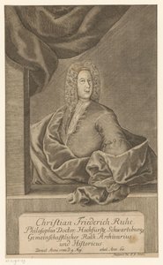 Portret van Christian Friedrich Ruhe door Johann Wolfgang Heinrich Stockmar