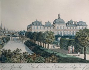 Het paleis van de keurvorsten in Poppelsdorf, nabij Bonn, door Johann Ziegler door Johann Ziegler