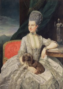 Aartshertogin Maria Christine Habsburg-Lothringen (1742-98), dochter van Keizerin Maria Theresia van Oostenrijk (1717-80) en Keizer Frans I van Oostenrijk (1742-98) door Johann Zoffany