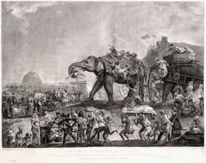 Ambassade van Hyderbeck naar Calcutta, van de Vizier van Oude, via Patna, in het jaar 1788, om Lord Cornwallis te ontmoeten, c. 1800