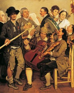 Scartocciata (muzikanten op festival voor oogst van maïs nabij Parma)