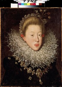 Portret van Anna van Oostenrijk (1585-1618) door Johann or Hans von Aachen