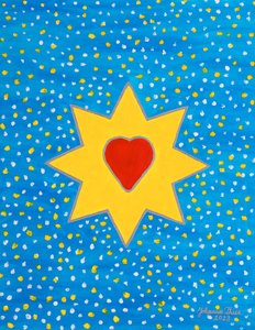 De ster van edele, zorgzame liefde - Beeld zonder citaat