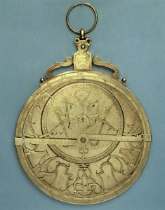 Astronomisch instrument: een astrolabium door Johannes Stoeffler (1452-1531), gemaakt in de 16e eeuw. Parijs, Brieux Collectie