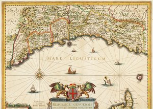 Republiek Genua, Kaart door Jan Baptist Vrients, Kopergravure