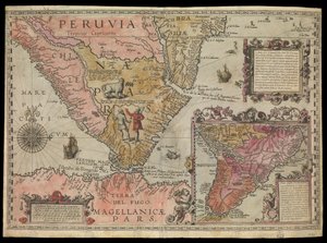 De zuidelijke punt van Peru, Zuid-Amerika, ca. 1590 door Johannes Baptista van the Younger Doetechum