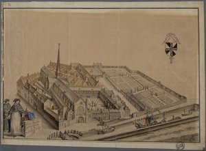 Predikherenklooster in Brugge door Johannes Beerblock