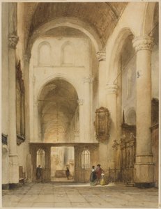 Kerk interieur door Johannes Bosboom