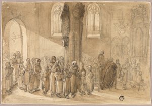 Eerste communie door Johannes Bosboom