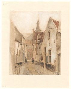 Gezicht vanuit de Ridderstraat in de Kerksteeg, Hattem