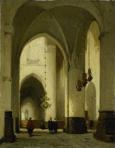 Interieur van de Sint-Bavokerk in Haarlem door Johannes Bosboom