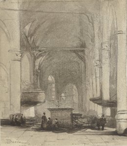 Kerkinterieur door Johannes Bosboom