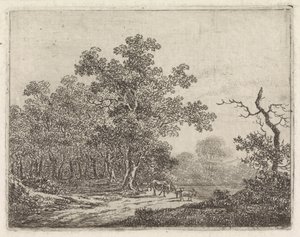 Landschap met eik en vee