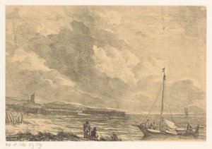 Zeilboot legt aan