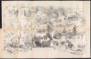 Spotprent in Leidse studentenalmanak, 1856