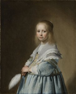 Portret van een meisje in blauw