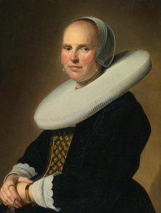 Portret van een dame, gesigneerd midden rechts: J. Verspronck...