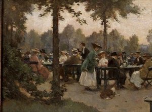 De theetuin bij Paleis Noordeinde door Johannes Evert Hendrik Akkeringa