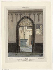 Gezicht op graftombe in de Stevenskerk in Nijmegen