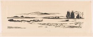 Riviermonding N. N. Guinea door Johannes Frederik Engelbert ten Klooster (signed by artist)