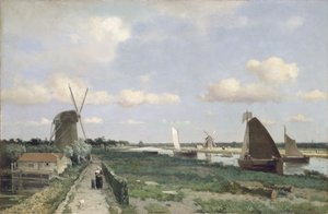 Uitzicht op het Trekvliet-kanaal bij Den Haag, 1870