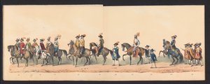 Historische optocht door studenten van de Groningse Hogeschool, 1850 (plaat 3) door Johannes Hermanus van de Weijer