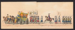 Historische optocht door studenten van de Groningse Hogeschool, 1850 (plaat 4) door Johannes Hermanus van de Weijer