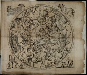 Tafel van de sterrenbeelden van het noordelijk halfrond Firmamentum Sobiescianumsive Uranographia