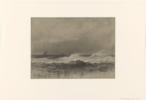 Zeegezicht door Johannes Hilverdink